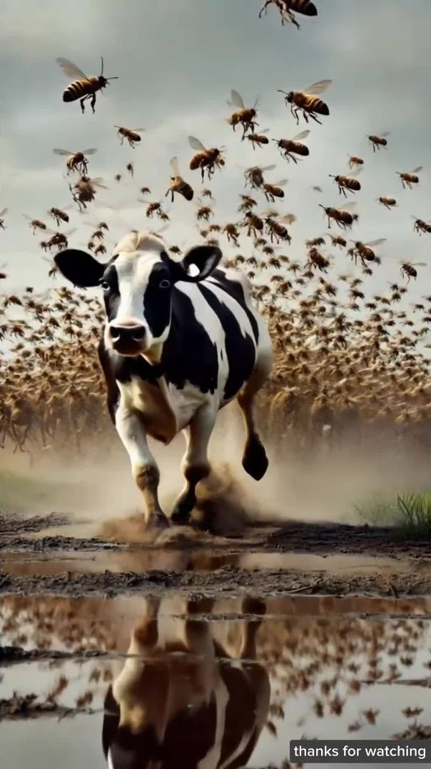 Honeybees attacked cow 🐄😱