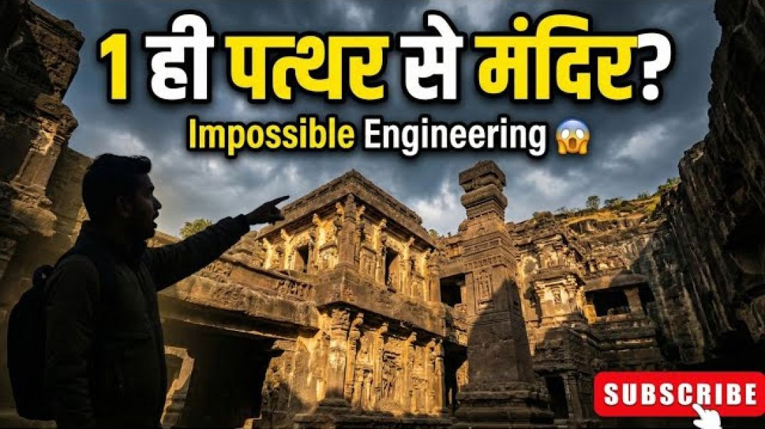 ⁣1 ही पत्थर से बना पूरा मंदिर_ 😱 कैलाश मंदिर एलोरा की सच्चाई