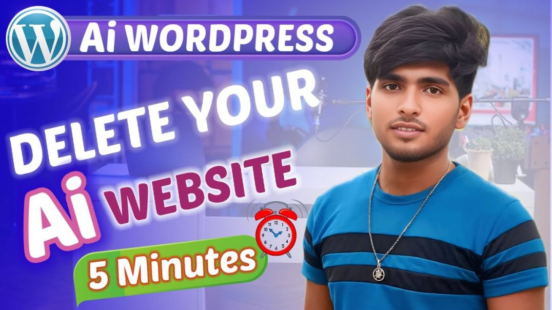 ⁣AI WordPress से अपनी वेबसाइट 5 मिनट में डिलीट करें! 🚀