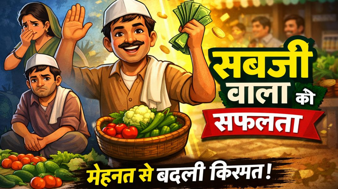 ⁣सब्जी वाले की सफलता की कहानी | Hindi Moral Cartoon