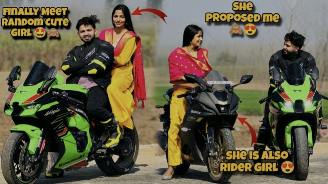 ⁣Finally Meet Random Hot Girl Again 😍 __ She Hard Rev My ZX10R 😍 __ She impressed On My ZX10R Wheelie