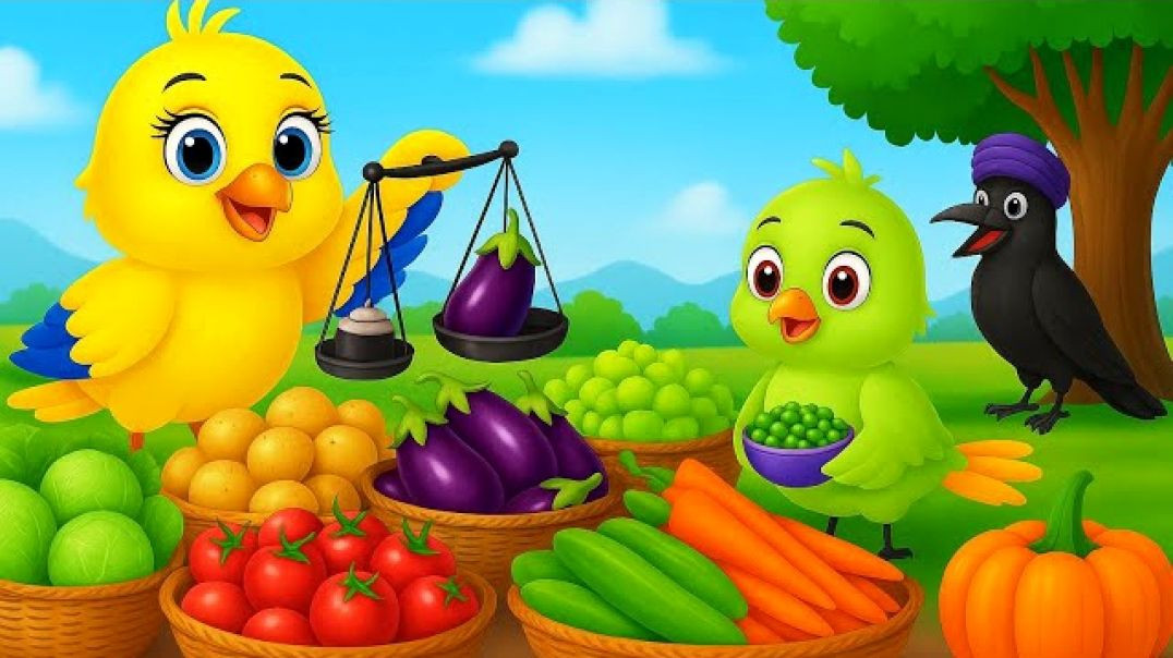 ⁣चिड़िया की सब्जी की दुकान #cartoon #cartoonstory  #viral #trending #moralstory #funny #comedy#kids #