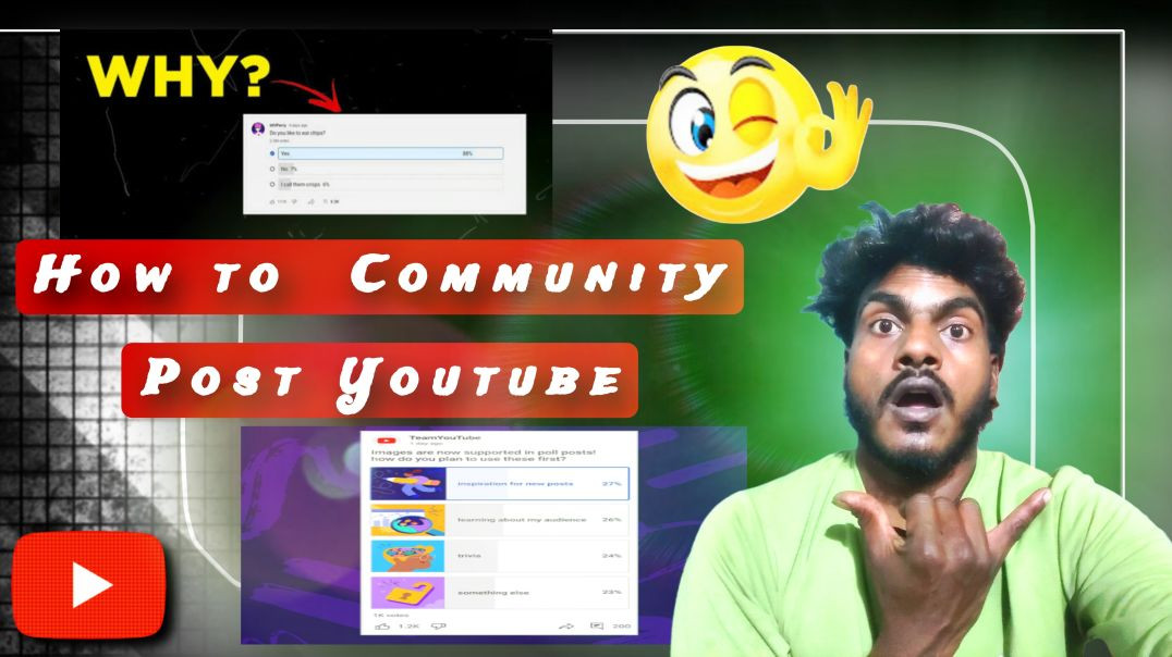 ⁣How to  Community Post Youtube _ how to post photo on youtube  is community post in youtube _