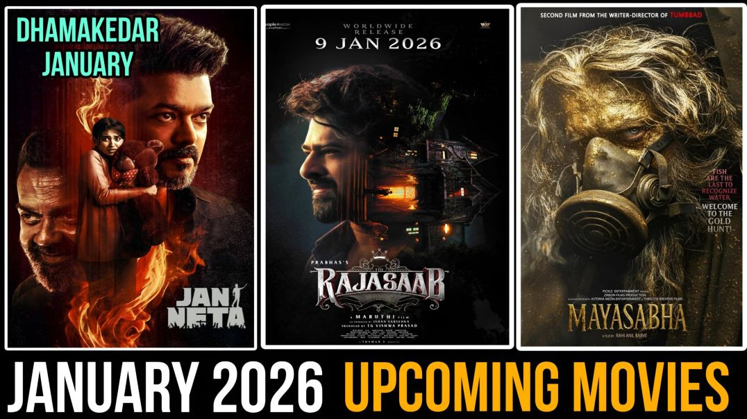 ⁣Jan Neta Movie Hindi Release | The Rajasaab Hindi Dubbed Release | Movies Releasing in January