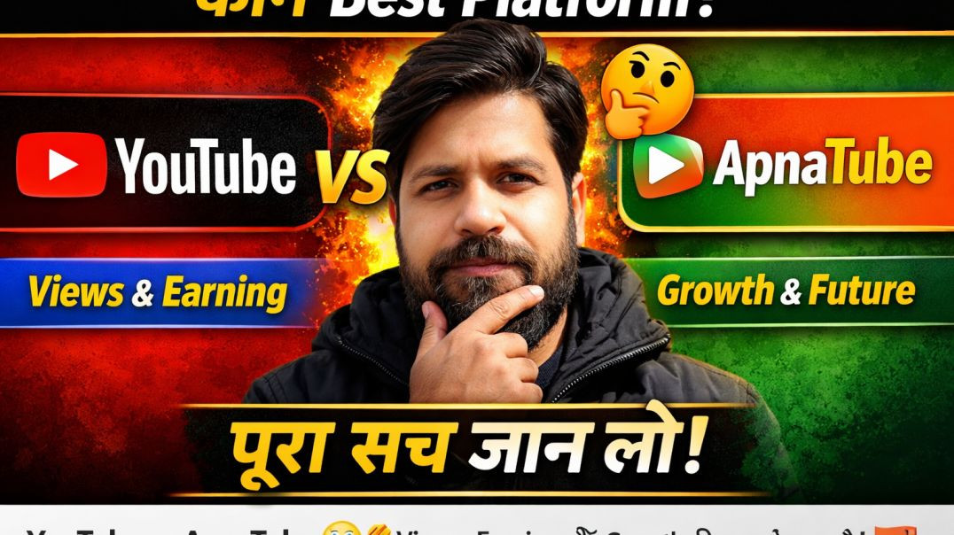 ⁣YouTube vs ApnaTube | Views, Earning और Growth की पूरी सच्चाई #apnatube