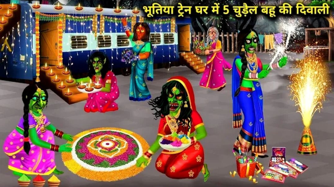 ⁣भूतिया ट्रेन घर में 5 चुड़ैल बहू की दिवाली _ Bhutiya Train Ghar Me 5 Chudail Bahu Ki Diwali _ Horror