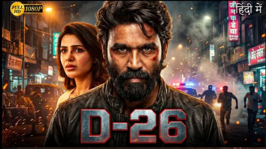 ⁣Description  X  D-26 (2026) | Dhanush, Samantha | Hindi Dubbed Action Crime Thriller