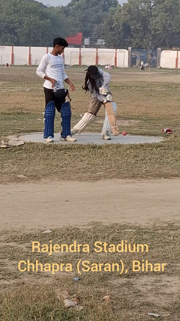 A girl's craze in cricket