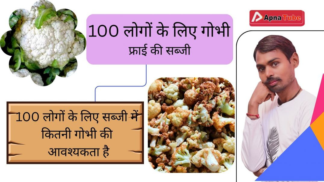 ⁣100 लोगों के लिए सब्जी में कितने गोभी की आवश्यकता है / 100 logon ke liye gobi fry ki sabji