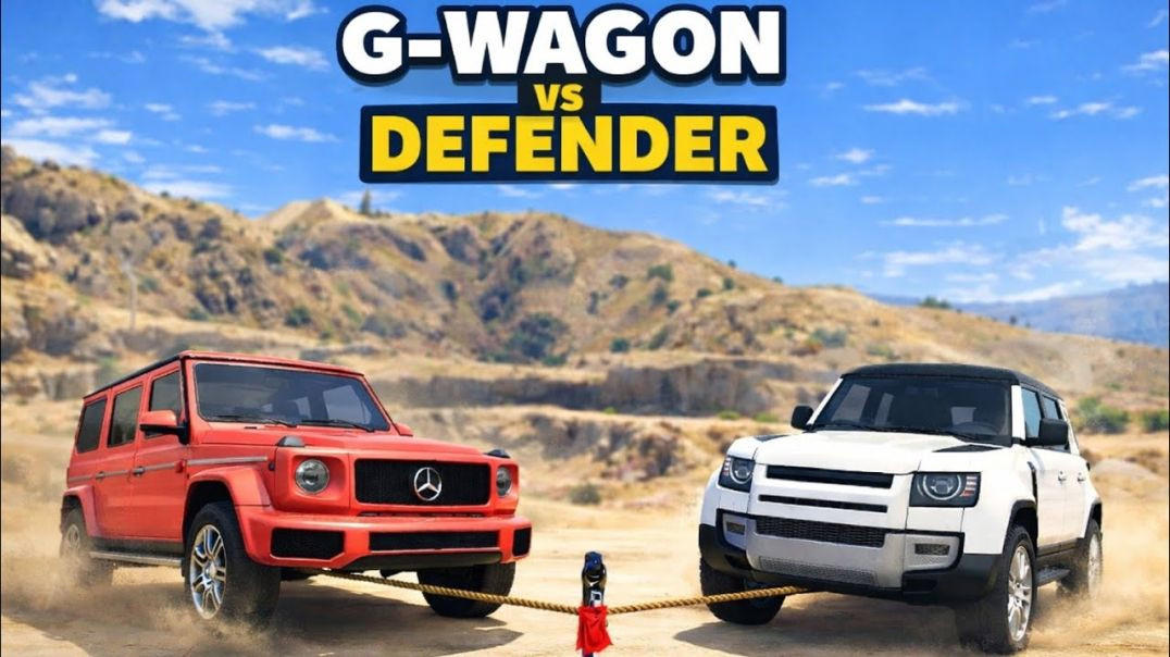 ⁣G-WAGON VS DEFENDER CAR RACE IN INDIA GAME PLAY