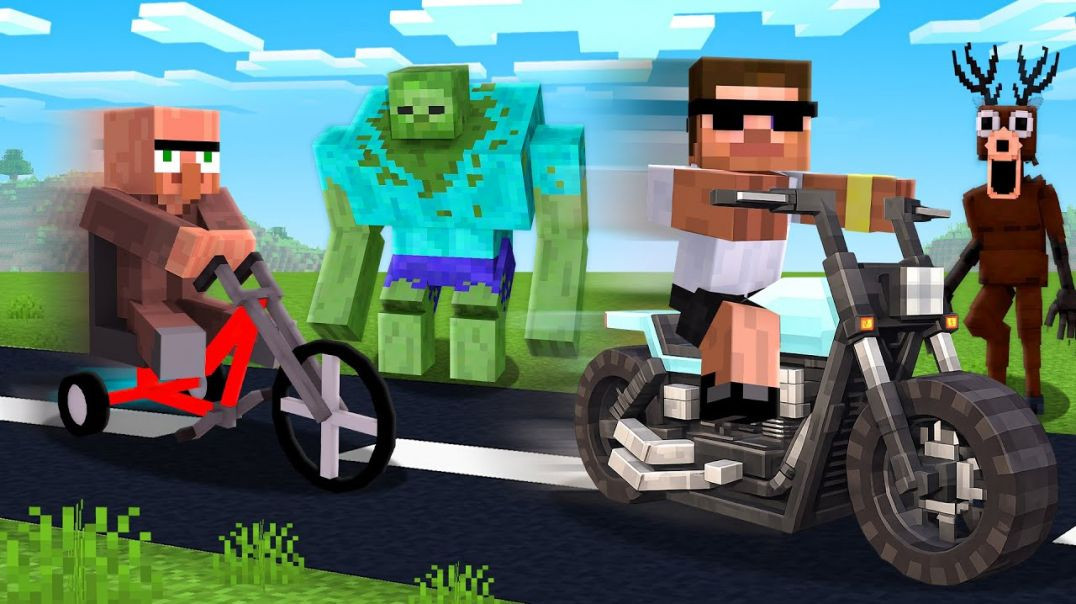 ⁣I went on a Dusty MOTORCYCLE TRIP with my friends in Minecraft..
