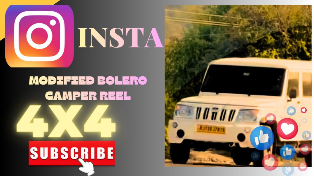 ⁣Insta modified bolero camper 4x4 🔥