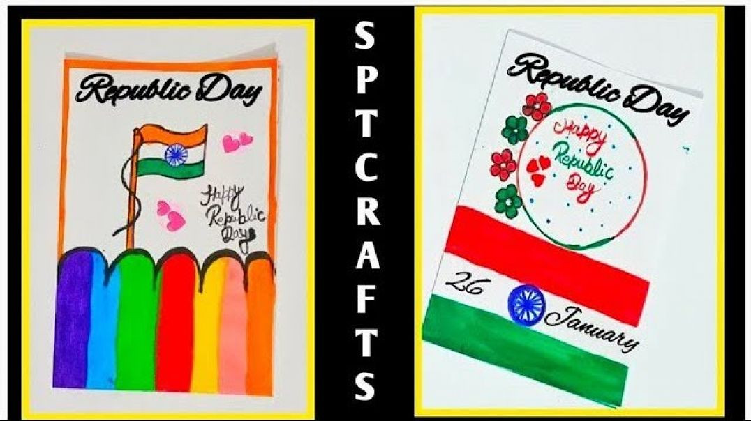 ⁣Republic day cards making ideas/ card making tutorial