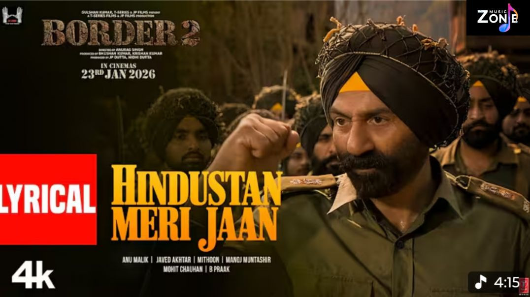 ⁣BORDER 2: Hindustan Meri Jaan (Lyrical) | Sunny Deol | Varun D, Diljit D, Ahan S | Mithoon, Manoj M