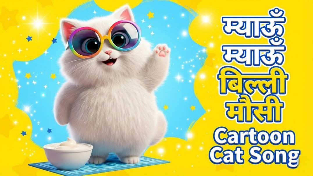 ⁣Cute बिल्ली मौसी  | Hindi Cat Song for Kids | Myau Myau Rhyme