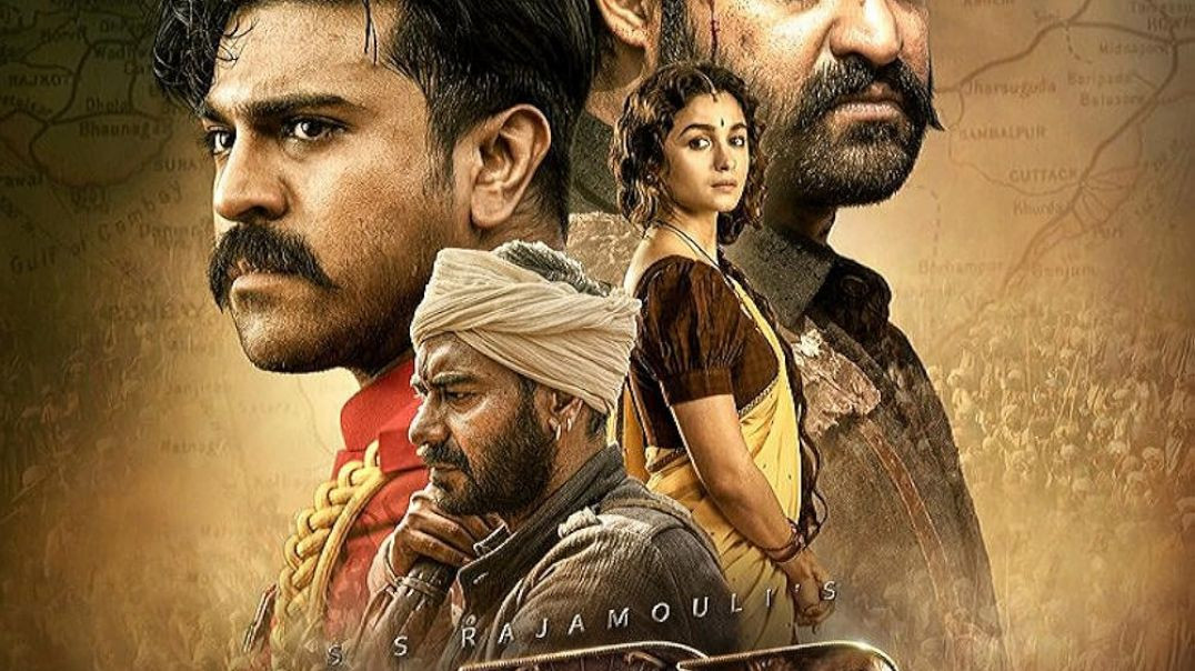 ⁣RRR" New South Indian Hindi movie moviel Ram Charan, Jr. Ntr, Ajay Devgan Alia Bhatt Latest mov