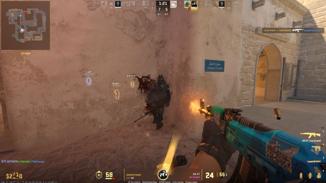 ⁣CS2 INSANE 1v5 Clutch! 🔥 (Global Elite Rank Gameplay)