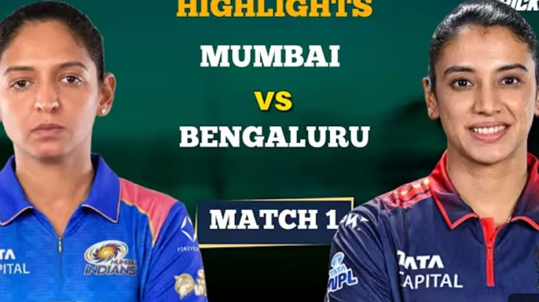 ⁣MI vs RCB Match 1 WPL Highlights 2026 _