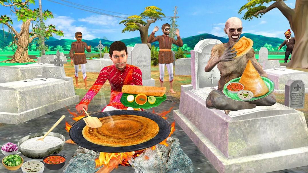 ⁣Fearless Dosa Wala का कमाल | Graveyard में Dosa Cooking Challenge | Comedy Hindi Kahaniya
