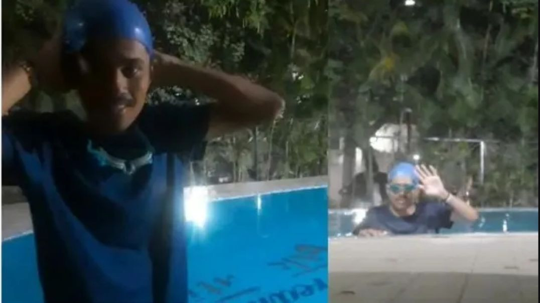 ⁣aaj main swiming pool gya