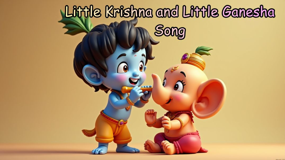 ⁣Little Krishna and Little Ganesh Song