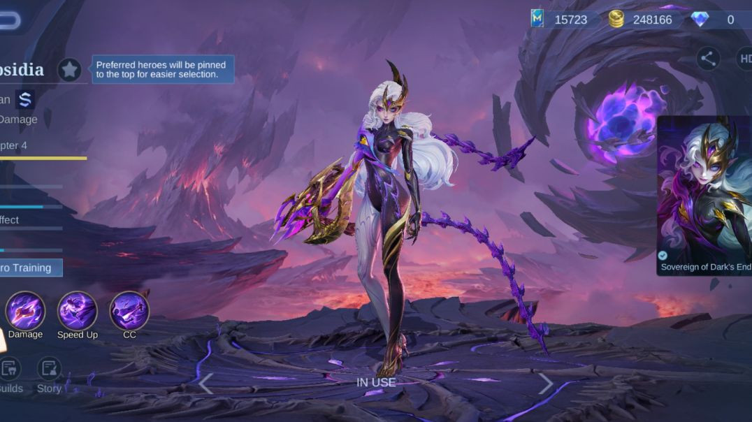 ⁣Moba legend playing hero name Obsidia