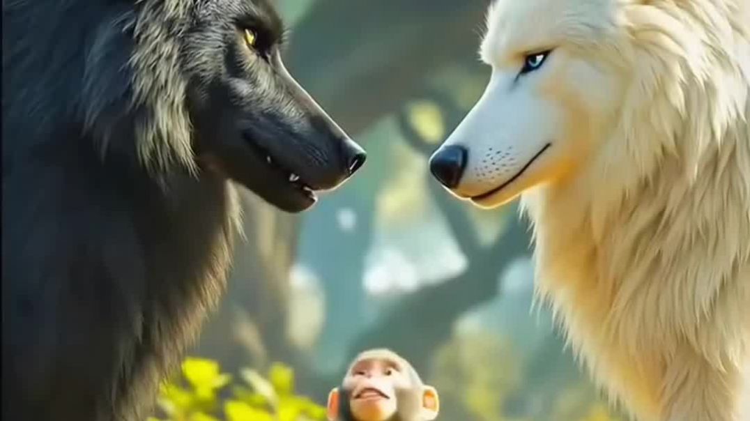 ⁣एक बंदर और दो भेडिए की कहानी पार्ट 1