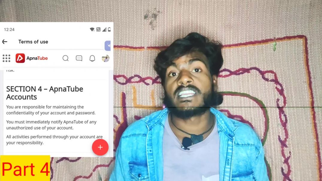 ⁣Section 4 - Apntube Account | Terms of use | FULL Process In Hindi Information #Apnatube