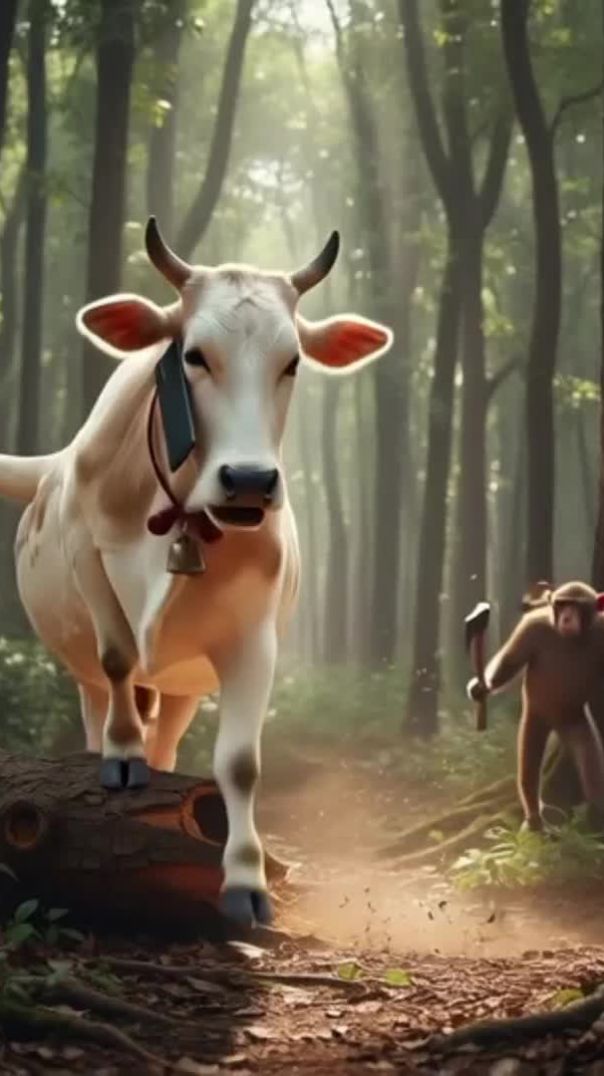 गाय ने बंदर को जेल भिजवाया 😱 | लेकिन खुद क्यों रो पड़ी? 😂