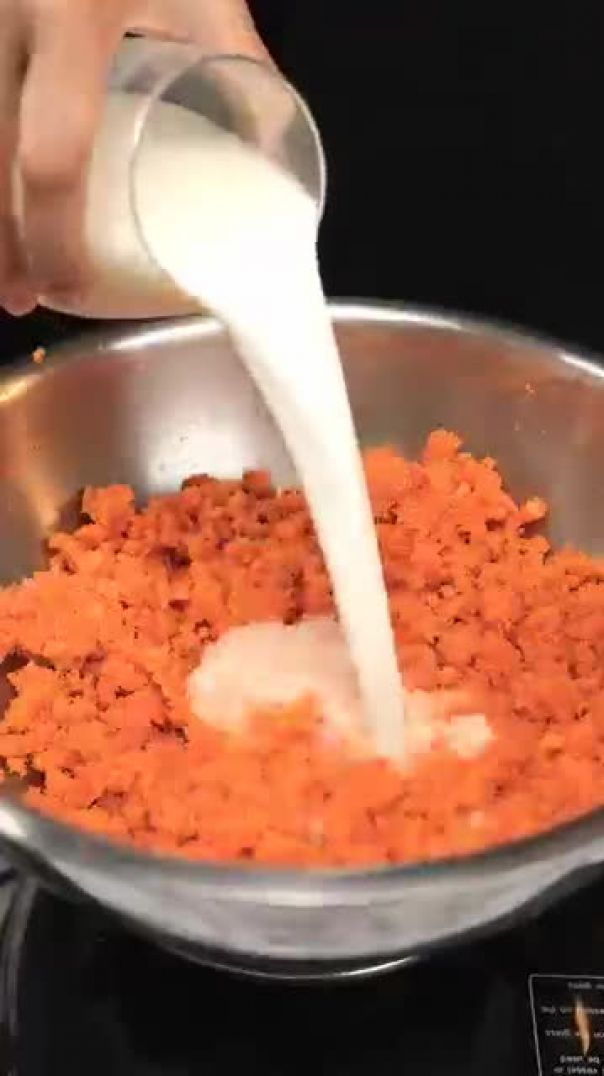 Viral Gajar Paneer Sweet ASMR Cooking