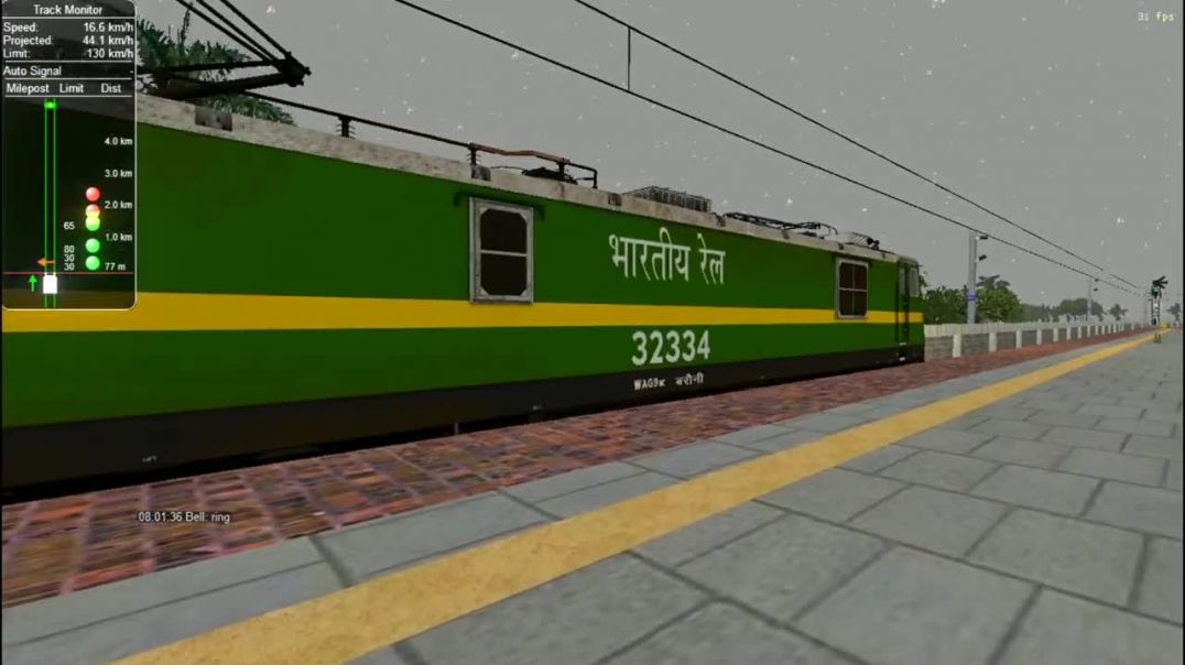 ⁣WAG9 FIRE ON DUTY UTKRIST ICF PASSENGER TRAIN SER V8 #msts