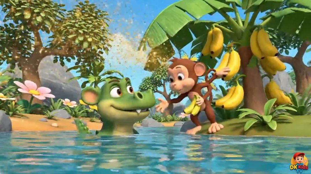 ⁣एक चालाक मगरमच्छ की कहानी 🐊🐒 | Panchatantra Ki Kahaniyan | Hindi Cartoon Moral Story