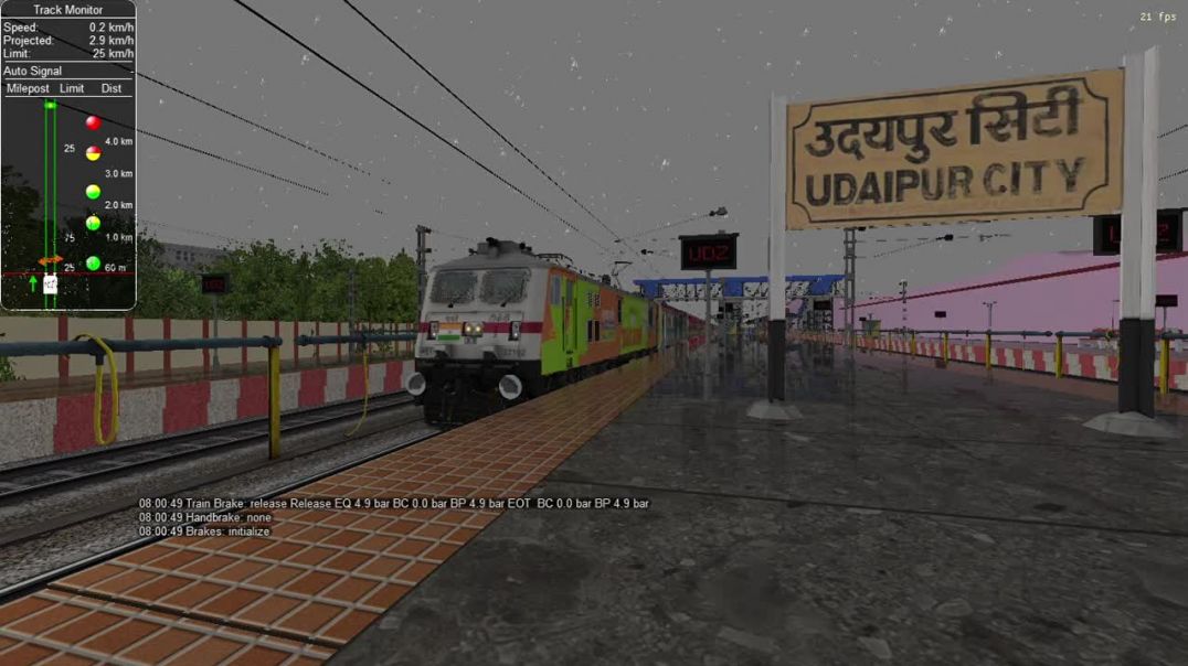 ⁣HEAVY RAIN WEATHER IN TGRRV3 MSTS FREE WARE ROUTE RAJDHANI EXPRESS JOURNEY