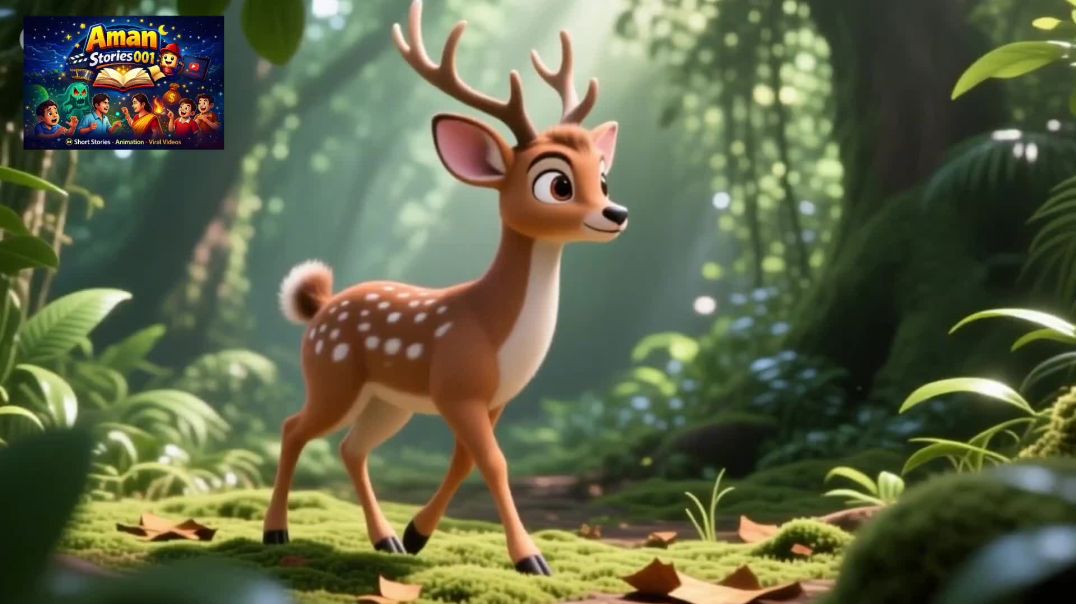 ⁣📌 Titl हिरण की समझदारी और शेर का घमंड | Moral Story in Hindi | Jungle Kahani