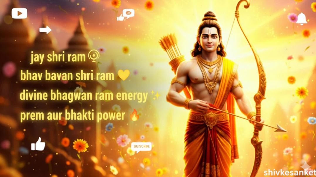 ⁣Shri Ram Ki Bhakti & Prem 💛 | Divine Ram Naam Energy 🚩