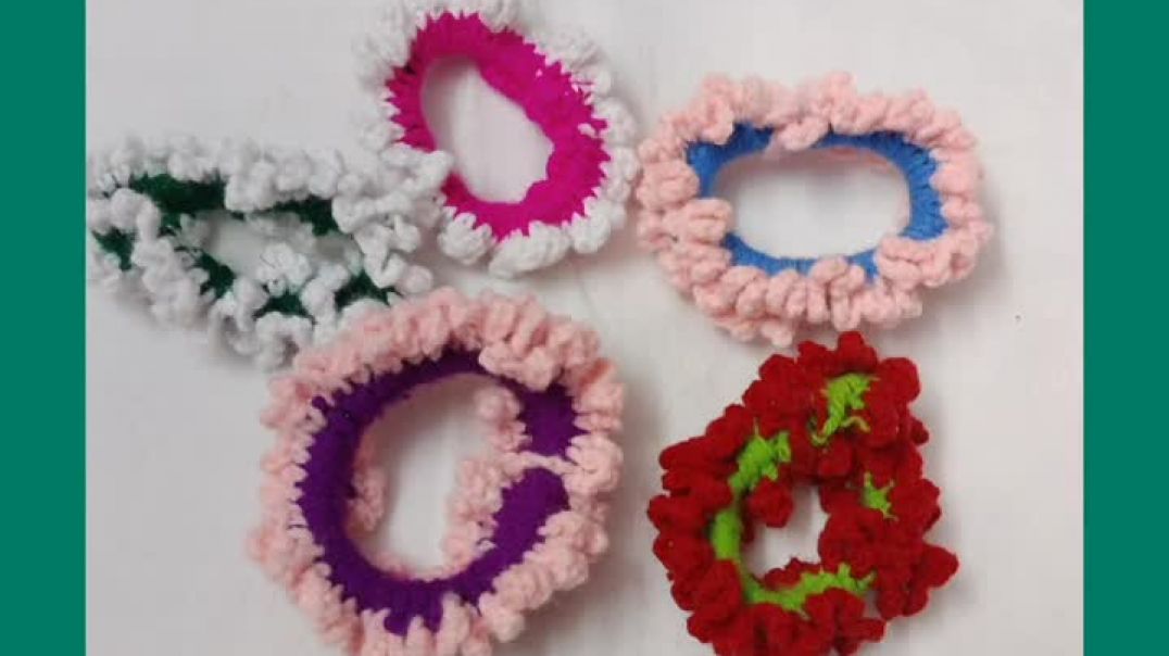 ⁣latest hair accessories #latest​ rubber band#crochet #handmade