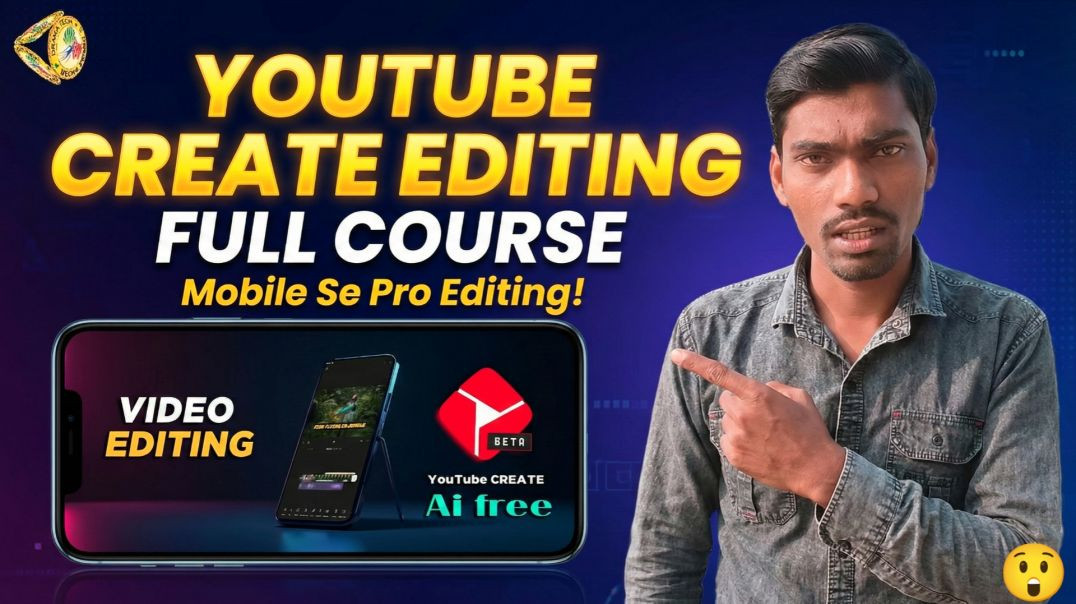 ⁣YouTube Create App Full Tutorial in Hindi (2026) | Mobile Video Editing का पूरा कोर्स | Drama Tech