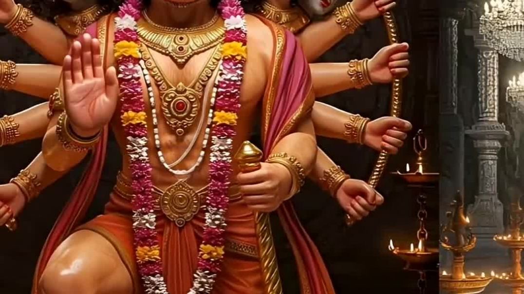 ⁣बजरंगबली जब साथ खड़े हों _ हार गए संसार सारे _ Viral Hanuman Bhajan _shorts _trendo(1080P