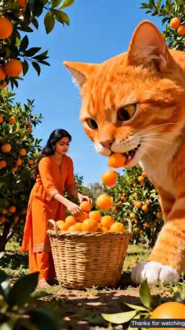 Thirsty woman swaps orange juice for Fanta _ai _tree _orenge(360P)