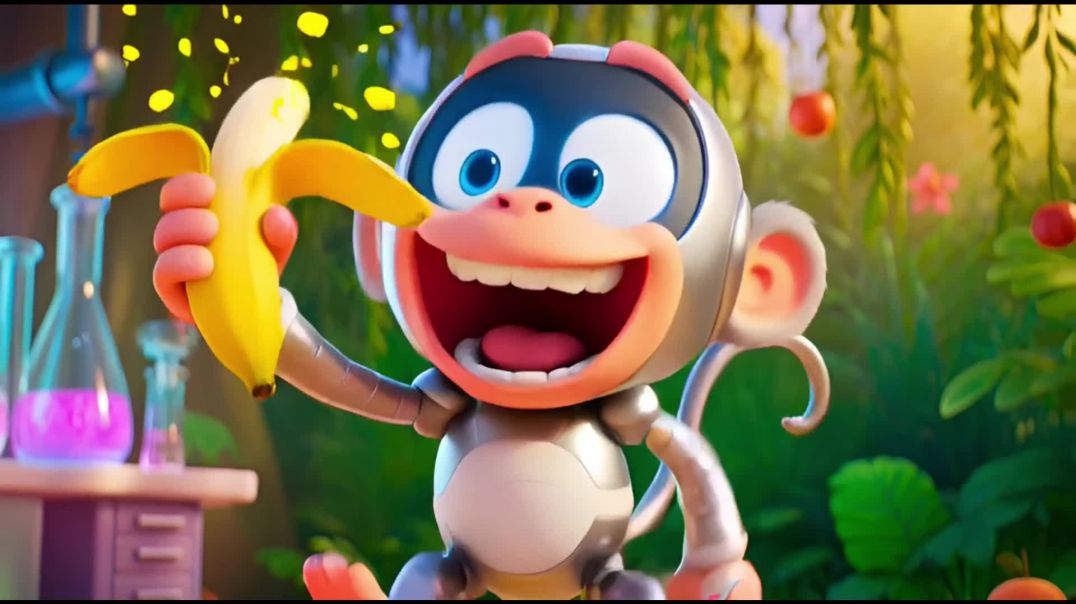 ⁣👉 बोलने वाला रोबोट बंदर 😱🤖 | Funny Robot Monkey Hindi Cartoon Story | Kids 3D Animation