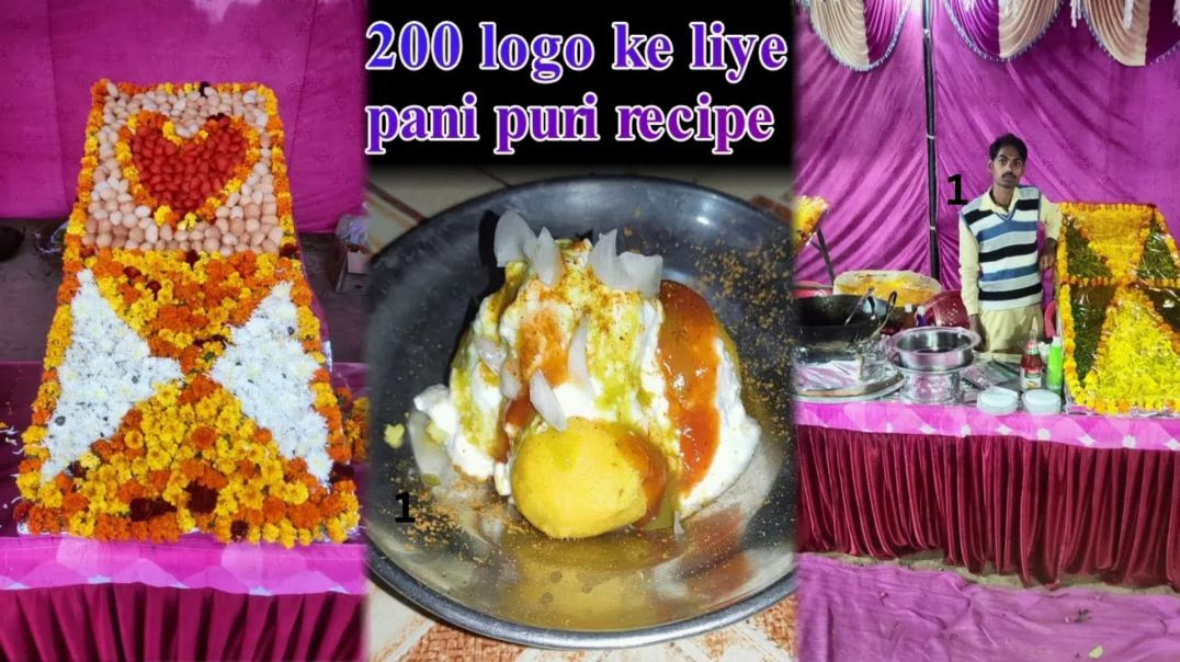 ⁣200 logo ke liye pani puri recipe