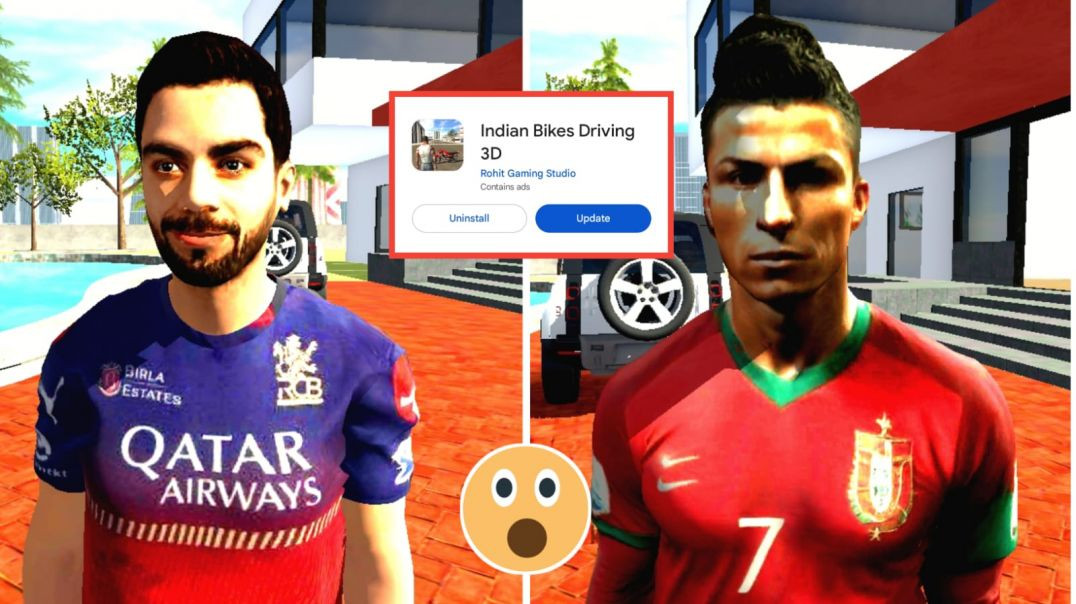 ⁣Finally Virat Kohli+Ronaldo character add in indian bike driving 3D| secret cheat code new update | 