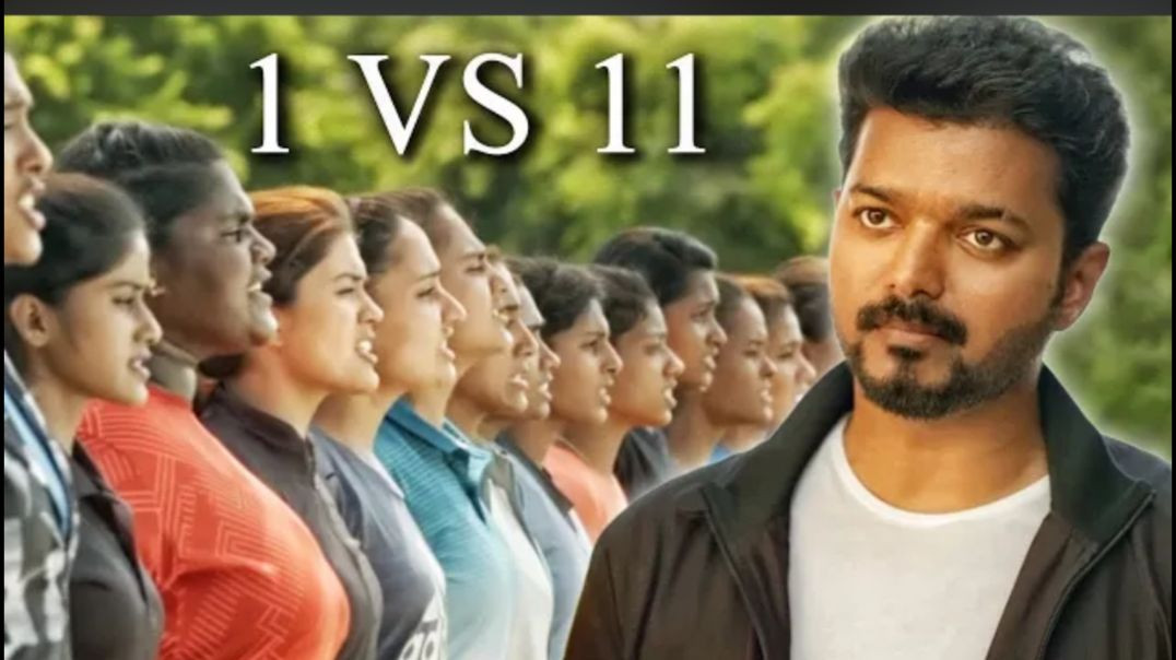 ⁣1 vs 11 best movie scene,Bigil movie, Lokendra singhania