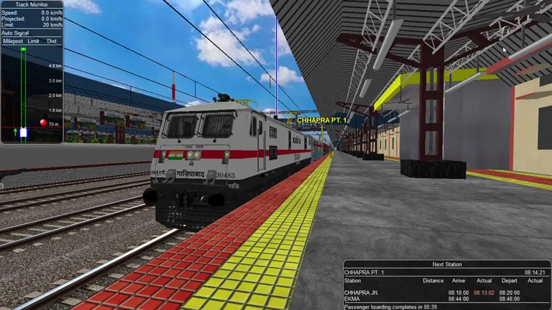 ⁣14005 LICHCHAVI EXPRESS CHAPRA TO MAU PART 1 MSTS TRAIN SIM PC