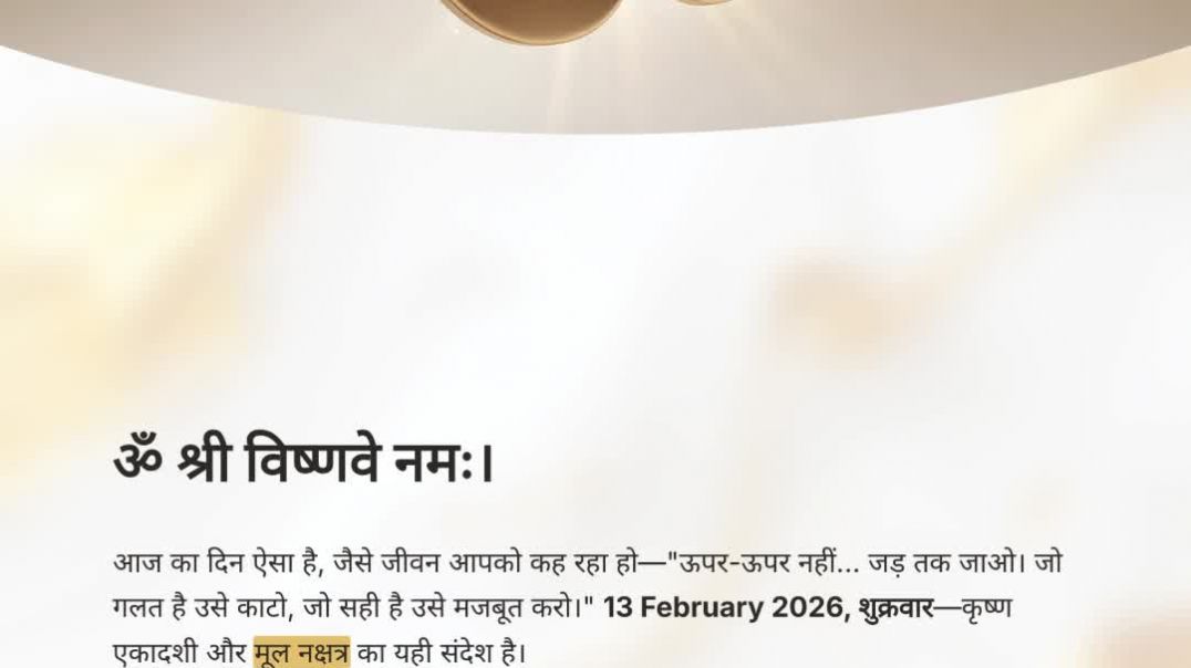 ⁣13 February 2026 राशिफल पंचांग | आज का पंचांग आज का राशिफल माघ कृष्ण एकादशी मूल नक्षत्र #aajkarashifal #[1