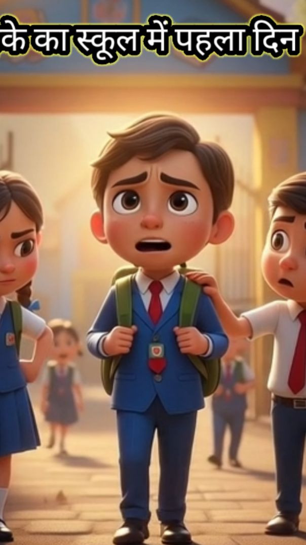 लड़के का school में पहला दिन