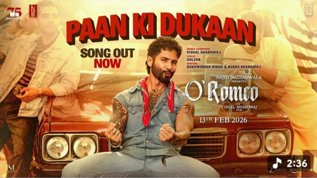 O_Romeo__Paan_Ki_Dukaan__Song____Shahid_K,Disha_P__Sajid_N___Vishal_B__Gulzar__Sukhwinder_S__Rekha_B