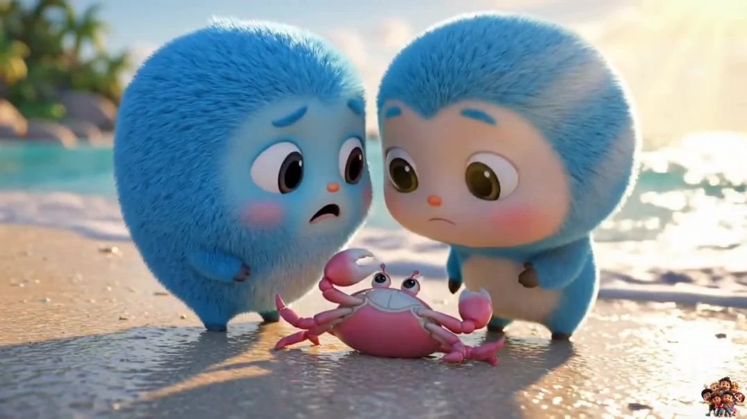 ⁣A Tiny Blue Bird Survives Alone on the Beach 🏖️✨ | Relaxing Survival Animation