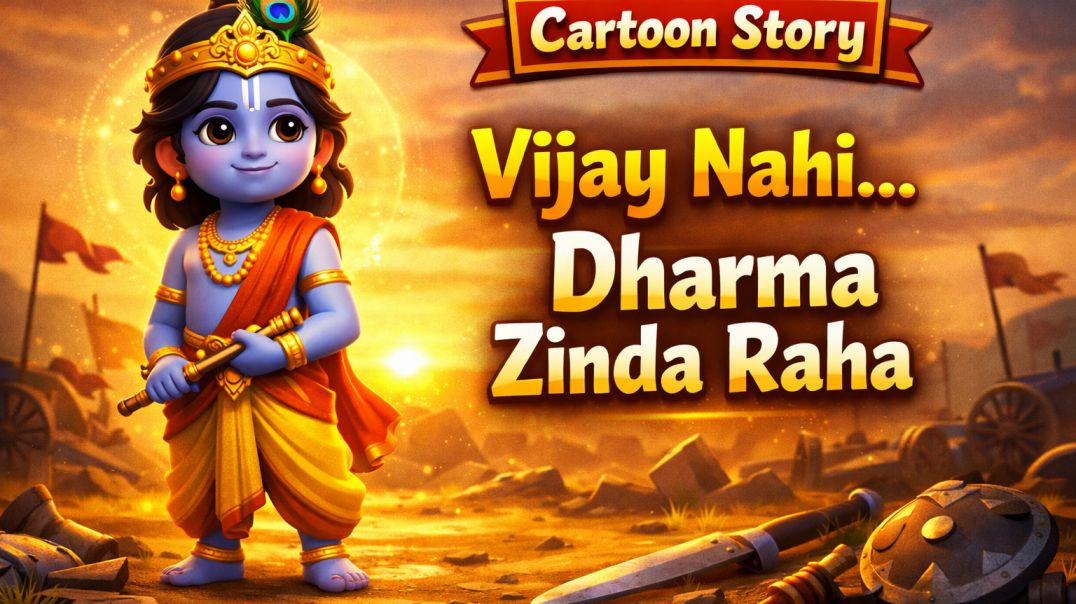 ⁣कृष्ण की असली विजय | धर्म की जीत की प्रेरणादायक कहानी | 3D Cartoon Story