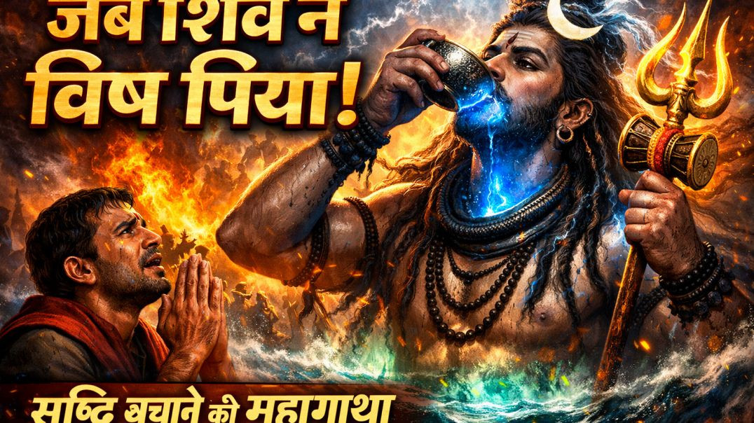 ⁣नीलकंठ: जब महादेव ने पिया मौत का प्याला! समुद्र मंथन की वो डरावनी रात।#mahadev #neelkanth #[